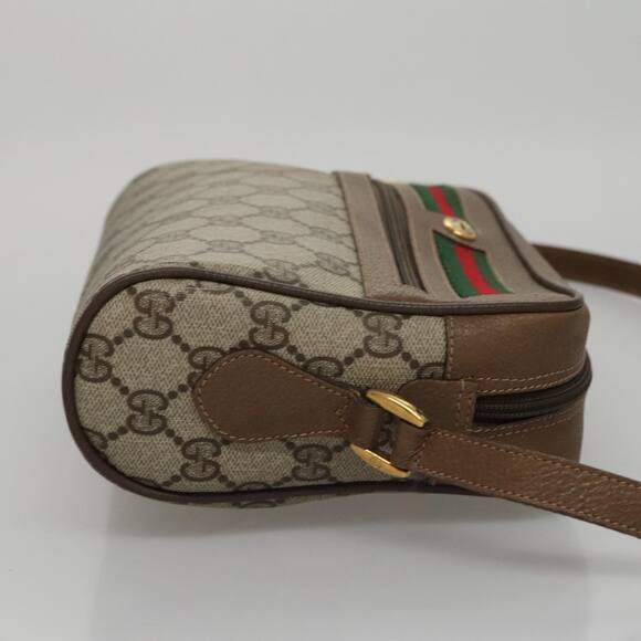 GUCCI GG Supreme Web Sherry Line Shoulder Bag Pvc Beige Green Red - Picture 4 of 16